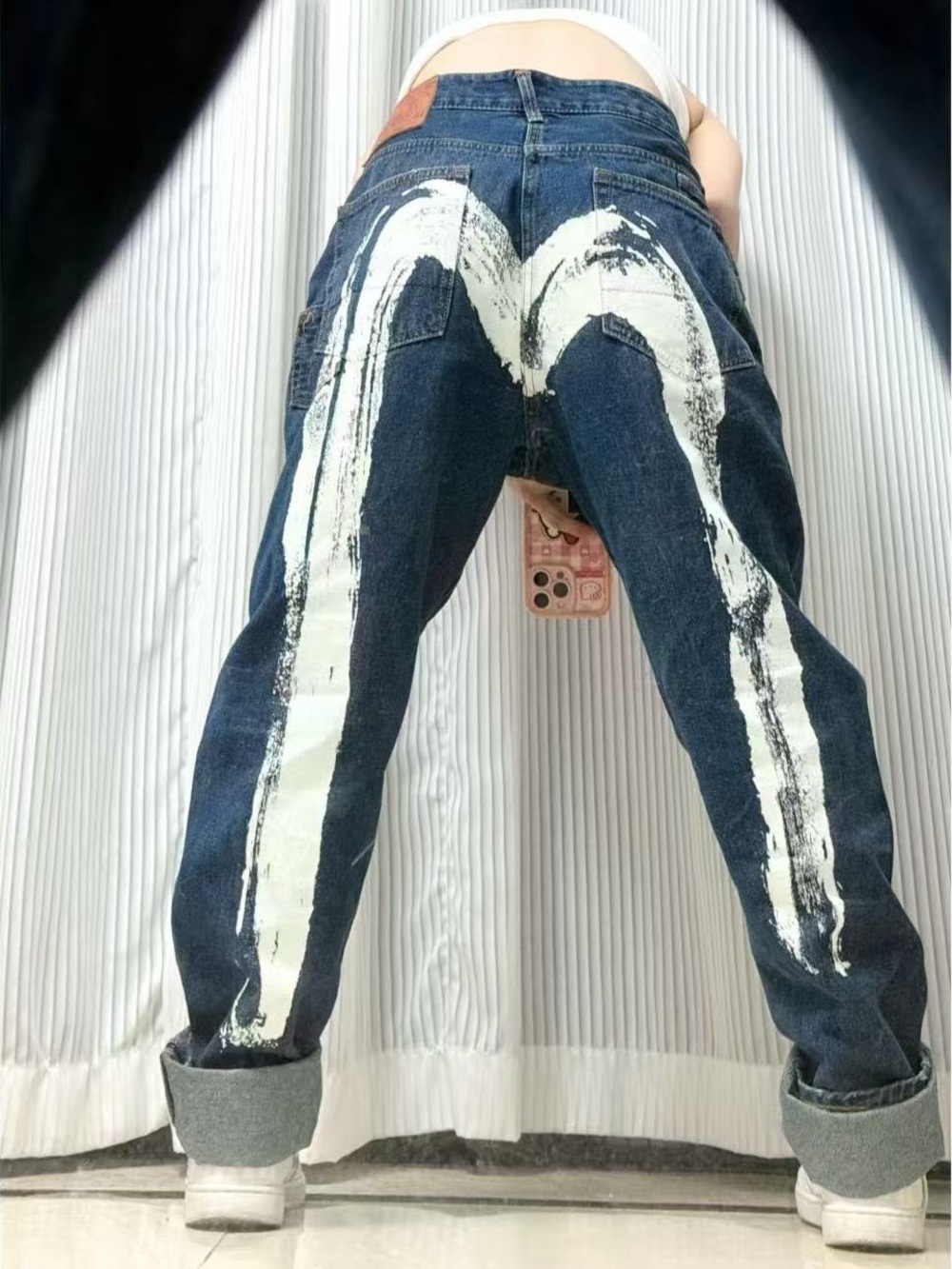 Evisu Daicock Classic White Jeans